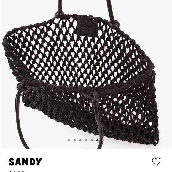 Clare V Sandy Black Woven Net Tote Bag - Picture 5 of 5